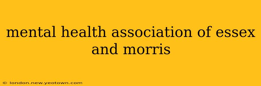 mental health association of essex and morris