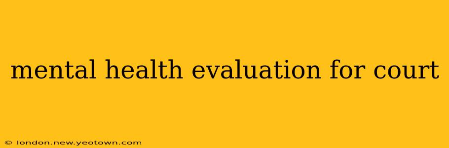 mental health evaluation for court