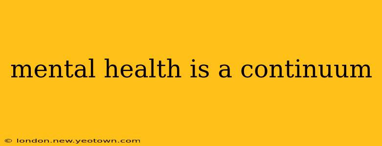 mental health is a continuum