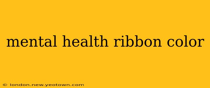 mental health ribbon color
