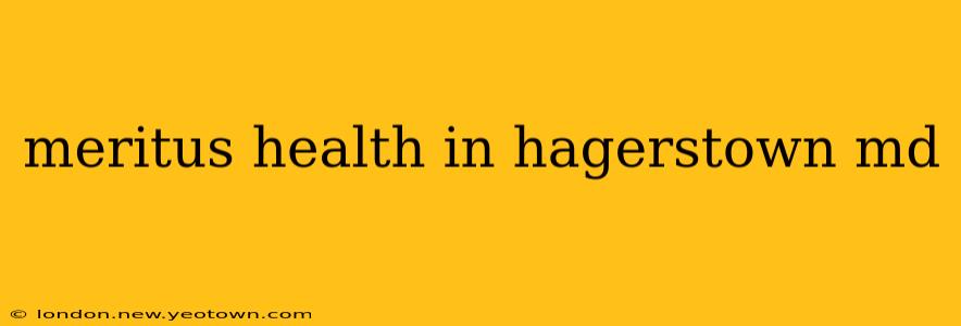 meritus health in hagerstown md