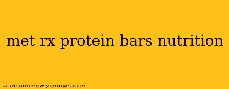 met rx protein bars nutrition