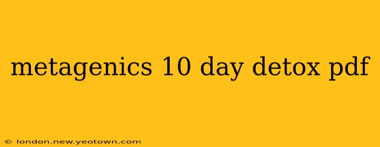 metagenics 10 day detox pdf