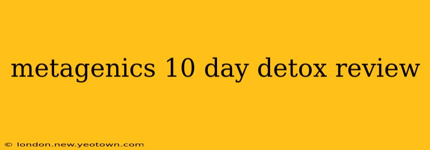 metagenics 10 day detox review