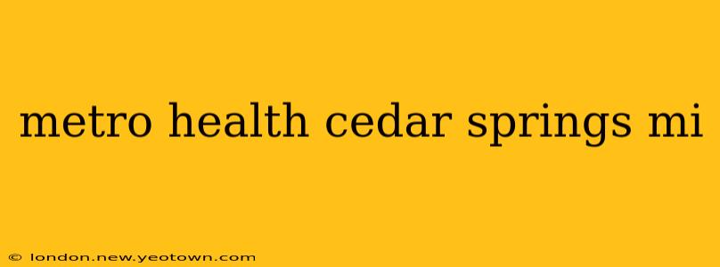 metro health cedar springs mi