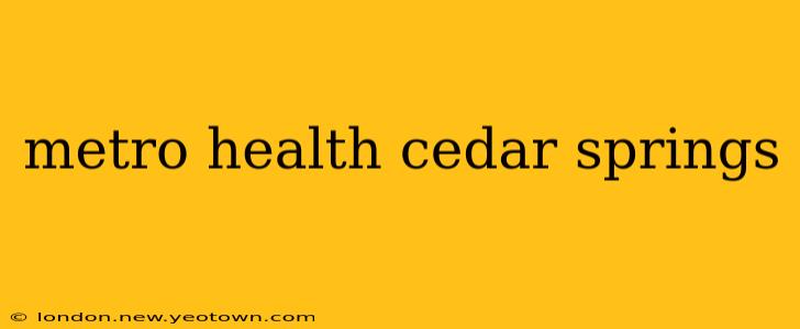 metro health cedar springs