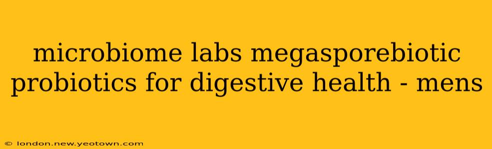microbiome labs megasporebiotic probiotics for digestive health - mens