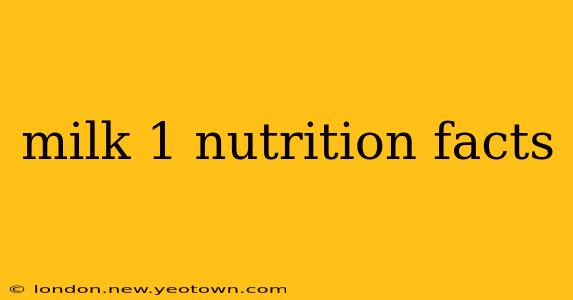 milk 1 nutrition facts