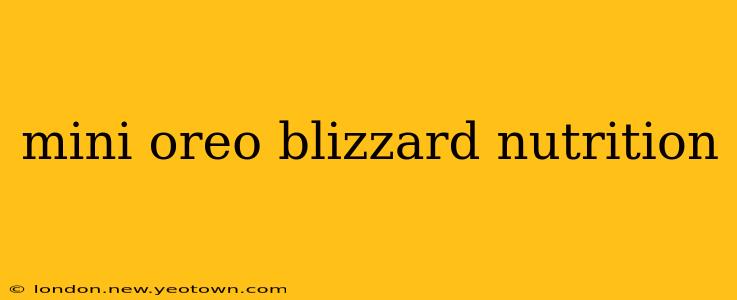 mini oreo blizzard nutrition