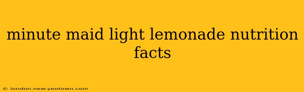 minute maid light lemonade nutrition facts