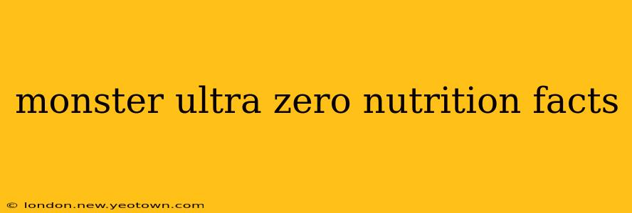 monster ultra zero nutrition facts