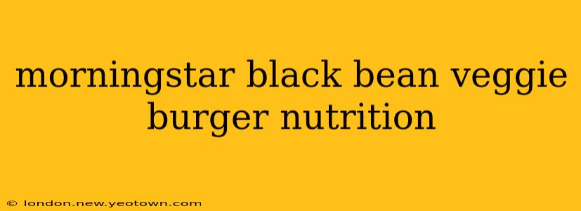 morningstar black bean veggie burger nutrition