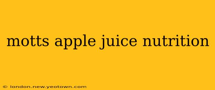 motts apple juice nutrition