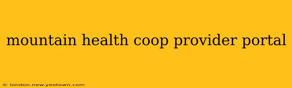 mountain health coop provider portal