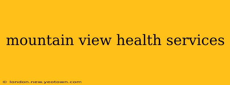 mountain view health services