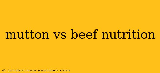 mutton vs beef nutrition