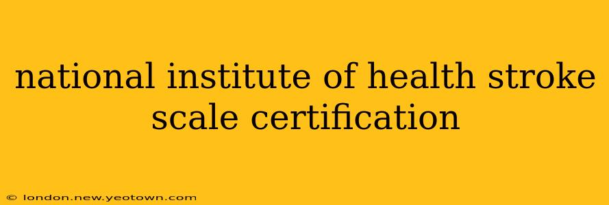 national institute of health stroke scale certification