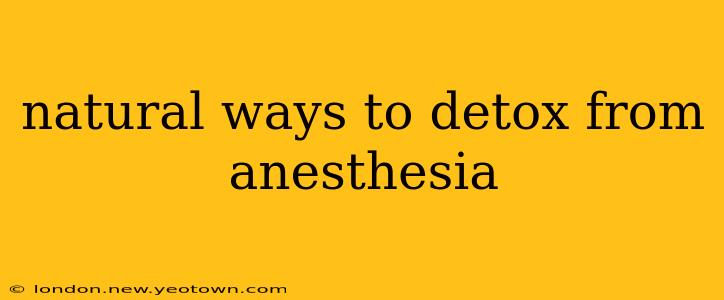 natural ways to detox from anesthesia