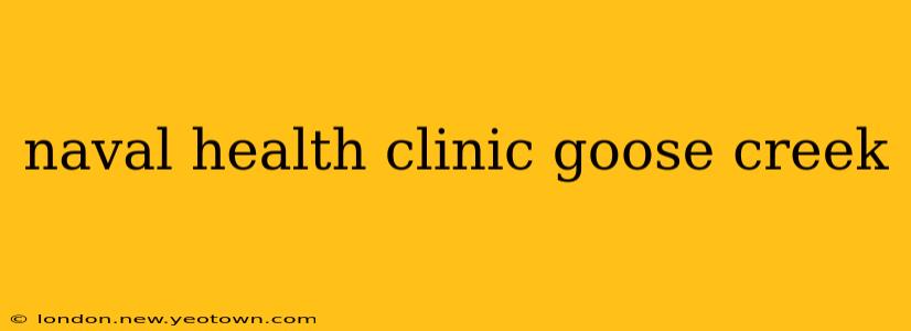 naval health clinic goose creek