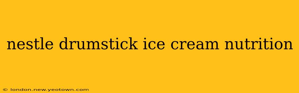 nestle drumstick ice cream nutrition