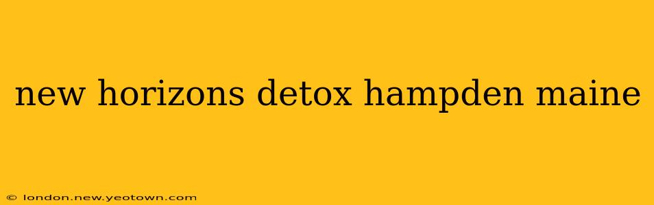 new horizons detox hampden maine