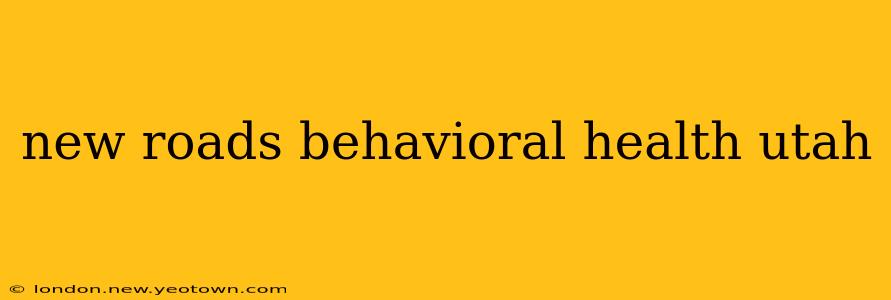 new roads behavioral health utah