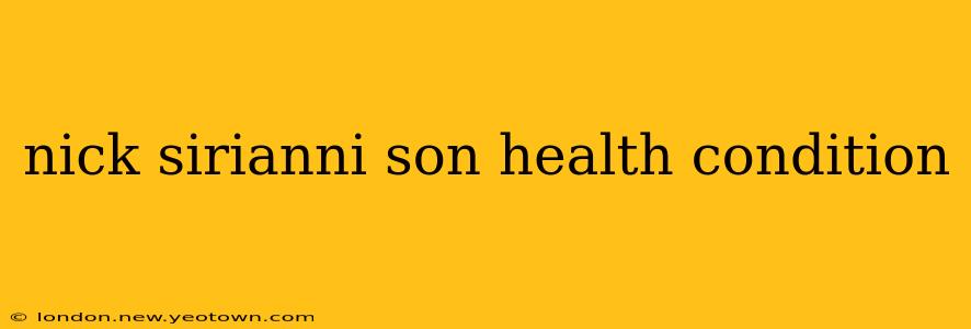 nick sirianni son health condition