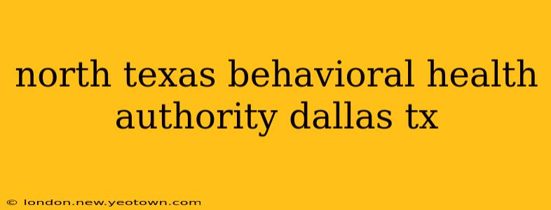 north texas behavioral health authority dallas tx