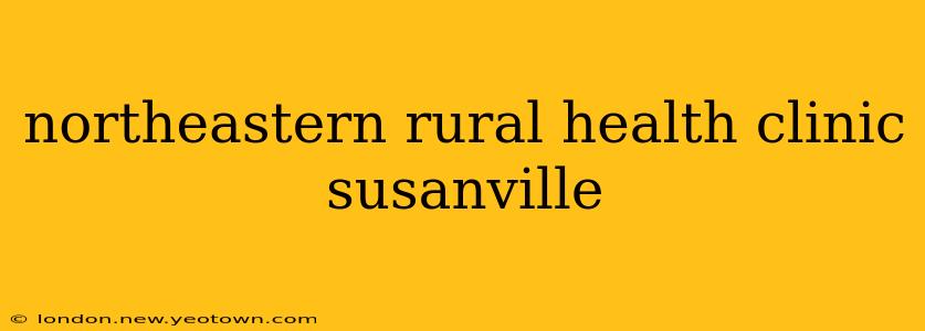 northeastern rural health clinic susanville