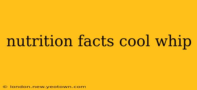 nutrition facts cool whip