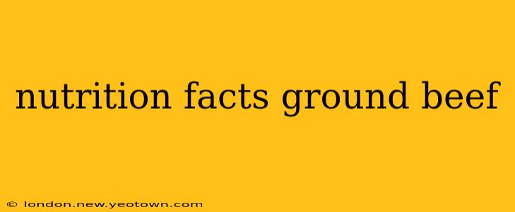 nutrition facts ground beef