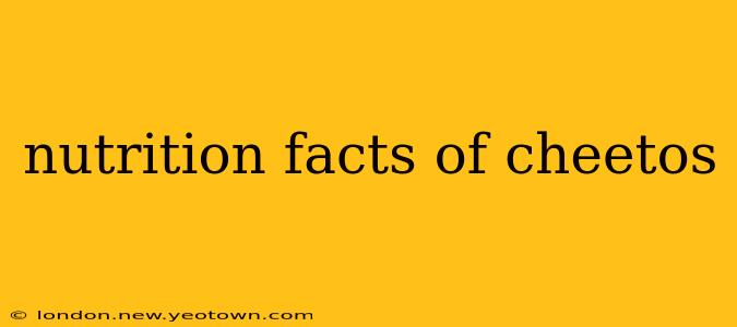 nutrition facts of cheetos