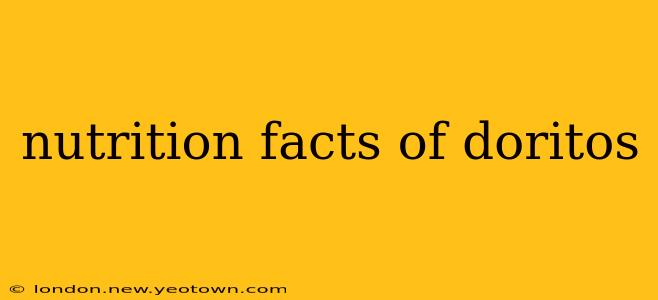 nutrition facts of doritos