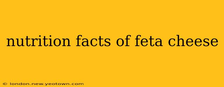 nutrition facts of feta cheese