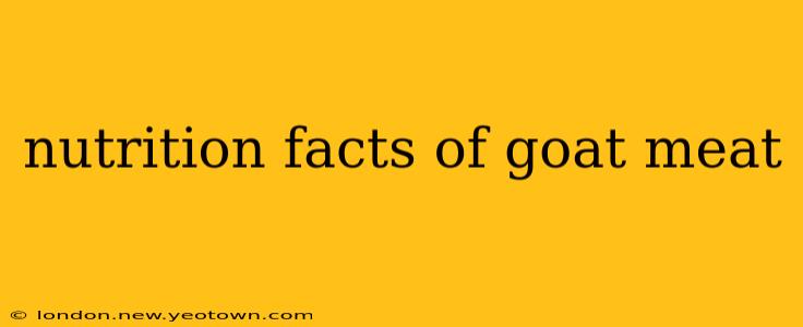 nutrition facts of goat meat