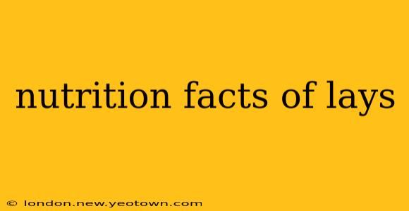 nutrition facts of lays