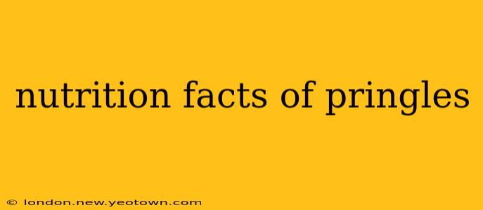 nutrition facts of pringles