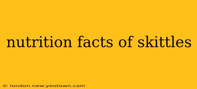 nutrition facts of skittles