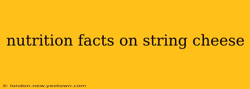 nutrition facts on string cheese