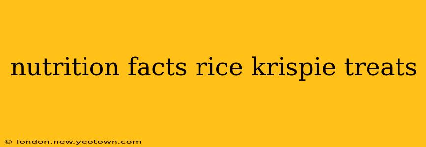 nutrition facts rice krispie treats