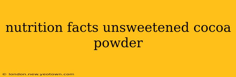 nutrition facts unsweetened cocoa powder
