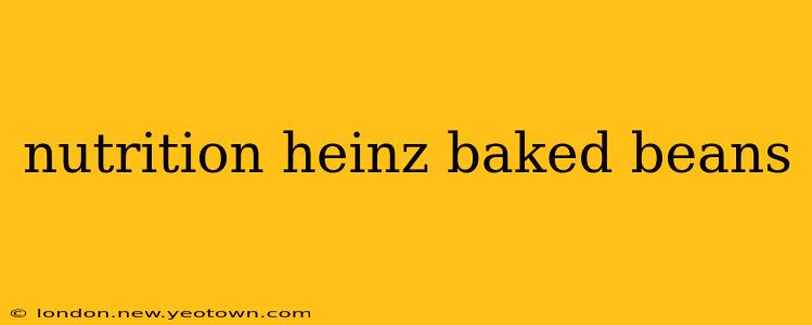 nutrition heinz baked beans