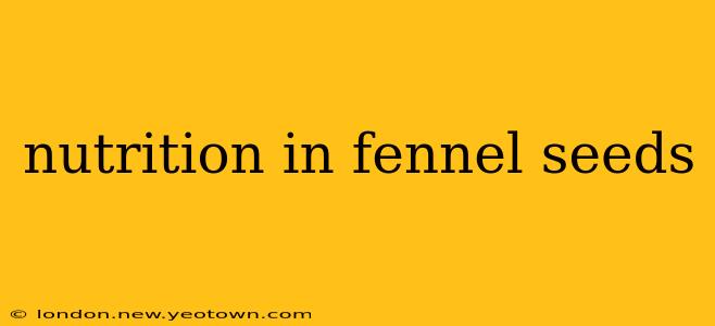 nutrition in fennel seeds