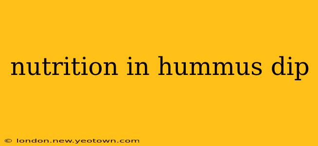 nutrition in hummus dip