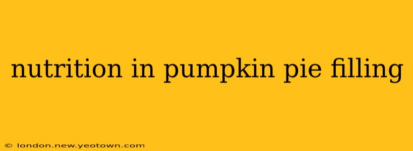 nutrition in pumpkin pie filling