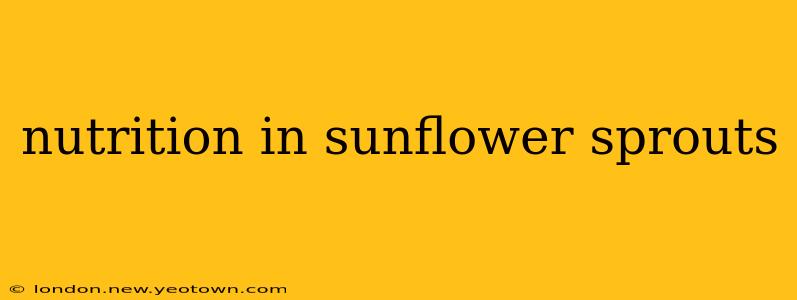 nutrition in sunflower sprouts