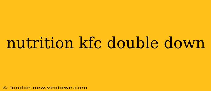 nutrition kfc double down