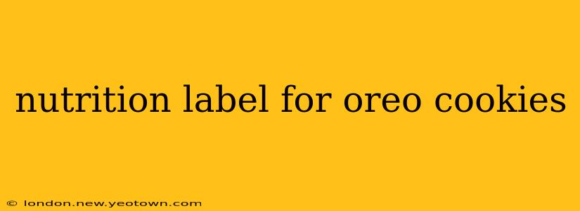 nutrition label for oreo cookies
