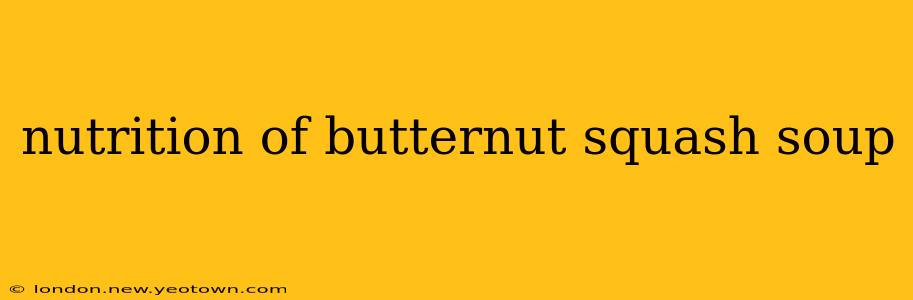 nutrition of butternut squash soup
