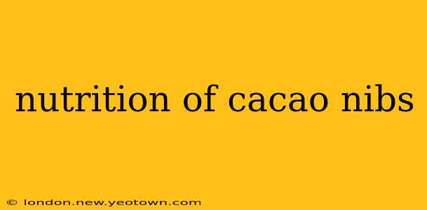 nutrition of cacao nibs
